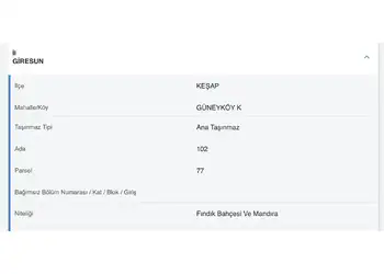 GİRESUN/ KEŞAP/ UZUNCAKUM MEVKİİ SATILIK İMARLI ARAZİ 621M2